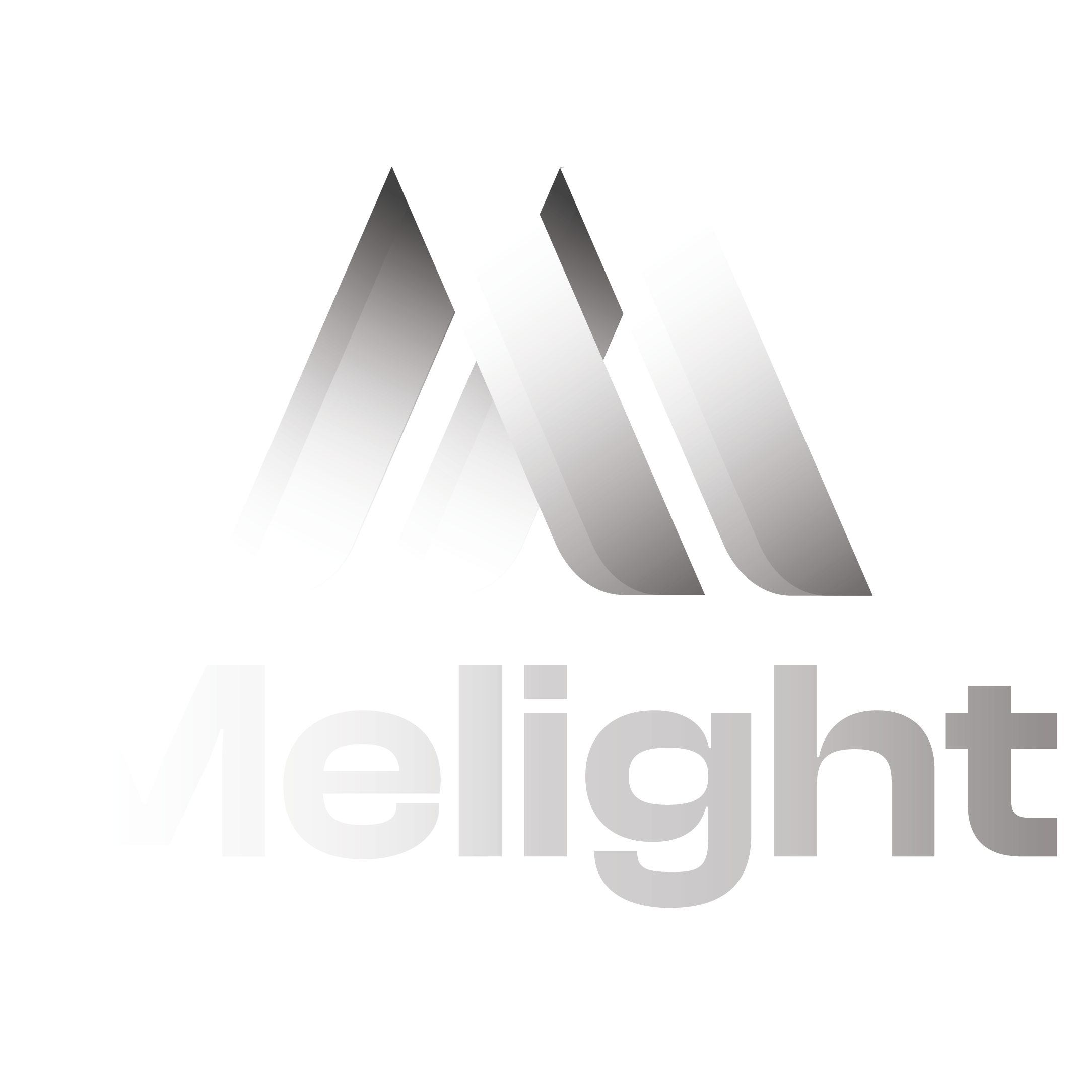 Melight logo álló lábléc transparent