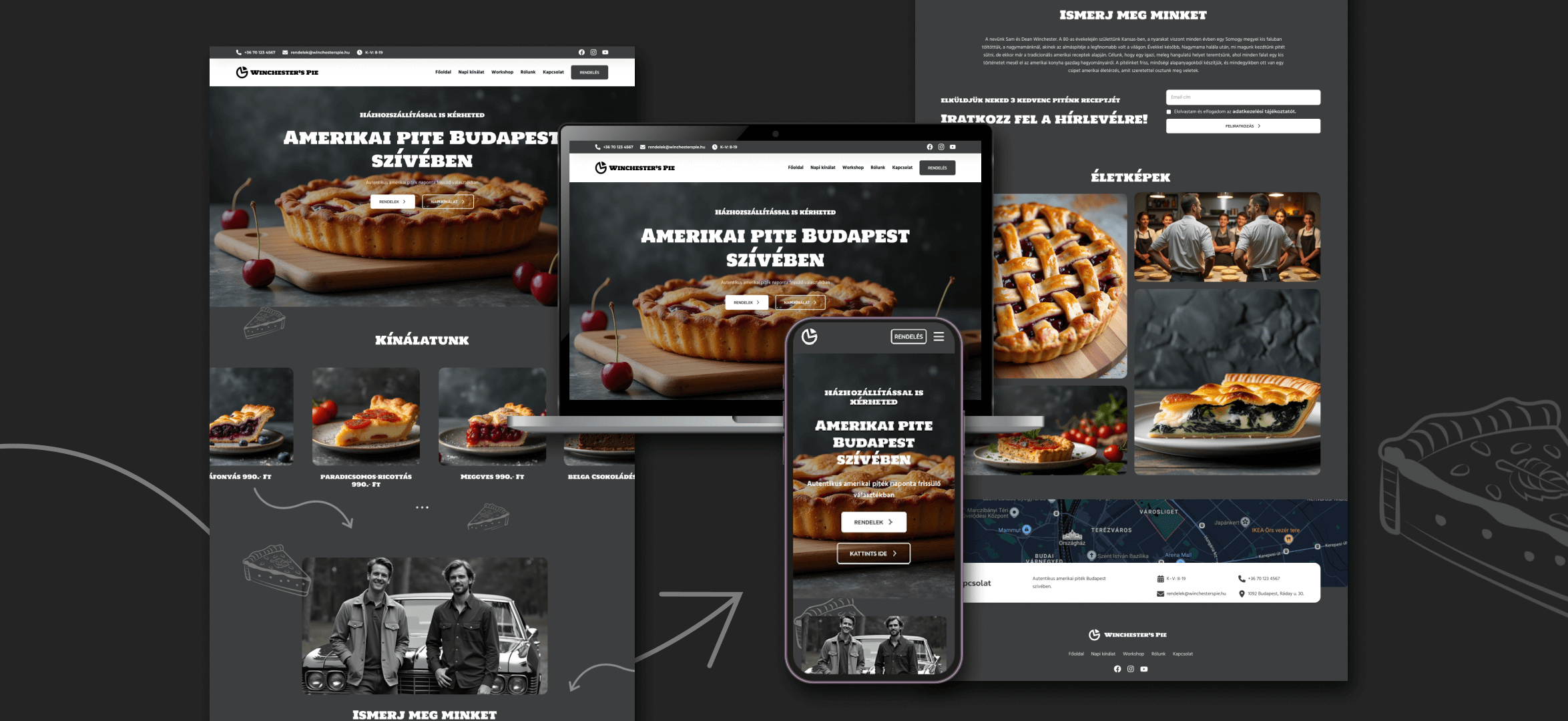 budapesti étterem weboldal webdesign arculat