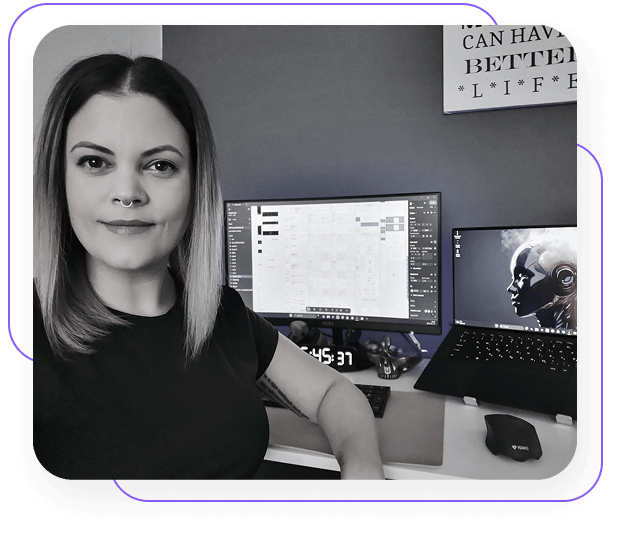 professzionális webdesigner profilkép munka közben