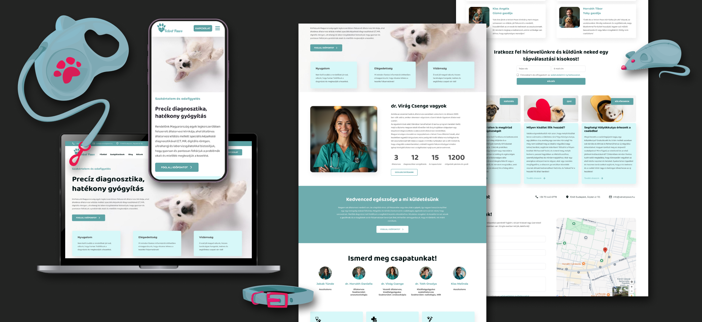 orvosi rendelő weboldal webdesign arculat
